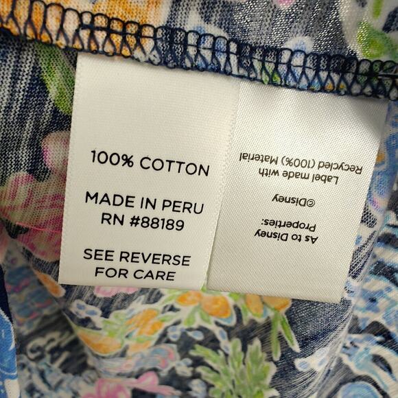 Lilly Pulitzer Loves Disney Etta V-Neck Top Size XS Aegean Navy Resort NWT - Picture 5 of 6